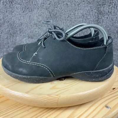 Zapatos Clarks Roseville Rio Oxford para mujer talla 9 cuero negro punta de ala con cordones Foto 1 de 4