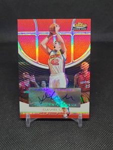 2005-06 Topps Finest Refractors Red /199 Rookie Auto #133 David Lee - Knicks