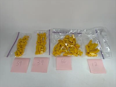 Lot Of 176 LEGO Yellow Brick Beam Pieces 1x1, 1x2, 1x3 And 1x6 Pieces Parts - Image 1 of 4