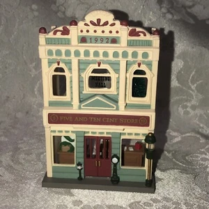 1992 Hallmark Ornament Five and Ten Cent Store Meeting Hall Christmas Holiday - Picture 1 of 3