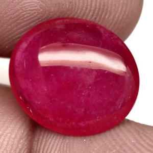 16.08Ct. Natural Gemstone Ruby Pinkish Red Oval Cabochon Mozambique Sparkling - Picture 1 of 7