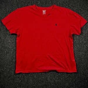 Polo Ralph Lauren Camiseta Calce Clásico Para Hombre XL Rojo Algodón Bordado Logo Informal - Imagen 1 de 5