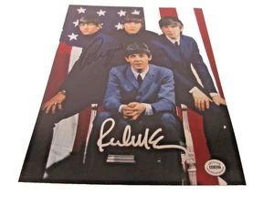 RINGO STARR & PAUL MCCARTNEY Signed Photo  8x10 Beatles  w/COA (ACA) - Picture 1 of 3