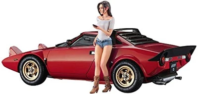 Hasegawa 1/24 Lancia Stratos HF Stradale with Italian Girls Figure Plastic Model - Image 1 of 4
