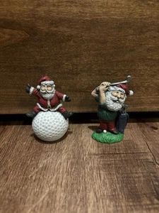 Babbo Natale Ceramica Golf Addobbi Natalizi - Foto 1 di 3