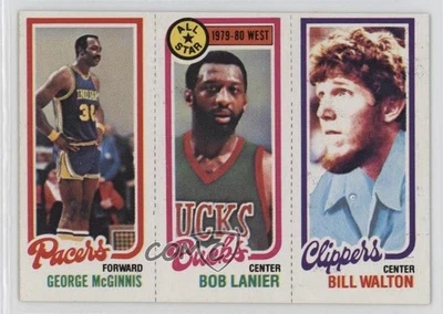 1980-81 Topps Билл Уолтон Джордж Макгиннис Боб Ланье #222-10-121 HOF - Изображение 1 из 2