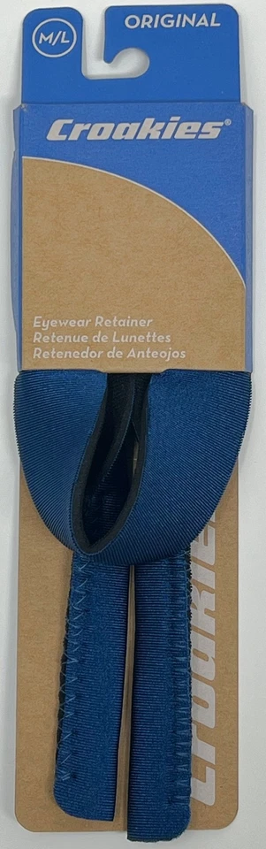 Croakies XL Eyewear Retainer Navy Blue Sunglasses Strap for Large Frame Washable