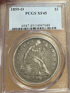 1859-O PCGS XF45 Seated Liberty Dollar - Picture 1 of 4