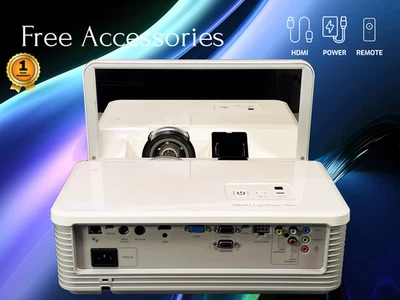 Smart LightRaise 60wi DLP Projector 3200 ANSI Ultra Short Throw HD HDMI w/Remote - Image 1 of 4