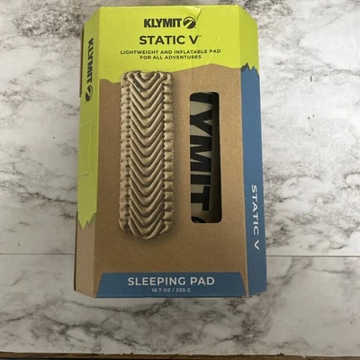 Almohadilla para dormir inflable Klymit Static V, cama de aire ligera - ARENA DE COYOTE Foto 1 de 3