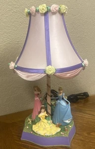 VTG Disney Store PRINCESS LAMP Cinderella Belle Sleeping Beauty RARE STYLE Works - Picture 1 of 20