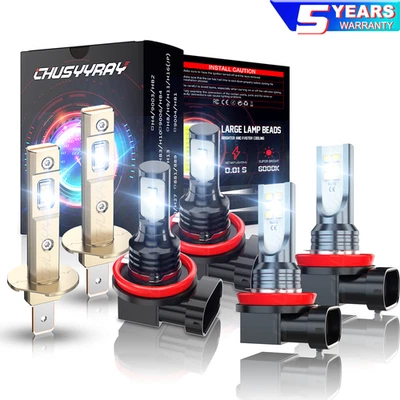 For Ford Fiesta 2014-2017 Led Headlight Hi/Lo+Fog light Combo Bulbs White 6pcs - Image 1 of 4