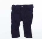 Oshkosh B Gosh Girls Blue Cotton Cropped Trousers Size 6 9 Months Zip