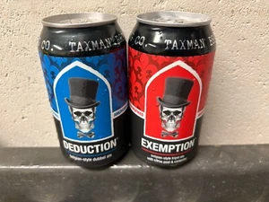 2-different Taxman empty cans 12 oz. I will combine shipping. - Picture 1 of 2