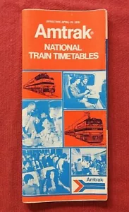1976 AMTRAK "HIGH SPEED RAIL" NATIONAL TRAIN TIMETABLES SCHEDULE NICE - Picture 1 of 7