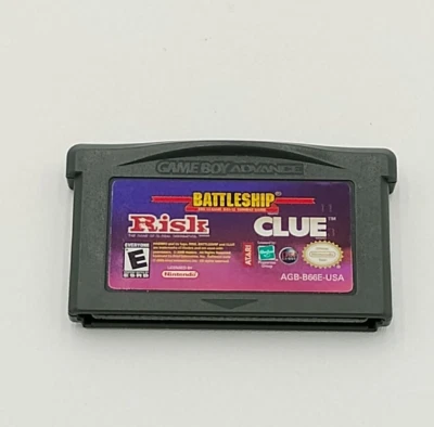 RISK/BATTLESHIP/CLUE NINTENDO GAMEBOY ADVANCE SP GBA juego probado solamente Foto 1 de 3