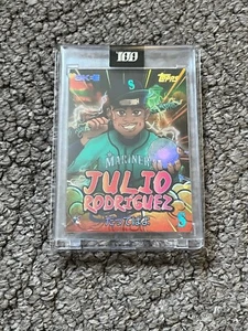 2022 TOPPS PROJECT100 #62 JULIO RODRIGUEZ x DJ SKEE DELUXE RAINBOW FOIL /100 - Picture 1 of 7