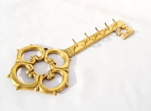 Antique Bronze Key Holder Golden Key Wall Home Decor Collectable Germany - Picture 1 of 6