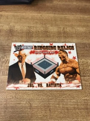2005 Topps Heritage WWE Ringside Relics Mat Card JBL vs BATISTA - Image 1 of 2