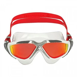 Aquasphere Vista A White/Silver/Lens Mirror Red / Open Water / Mask / Swim - Picture 1 of 1