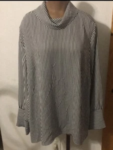 Damenbluse Chico’s gestreift schwarz/weiß Größe 3 - Bild 1 von 10