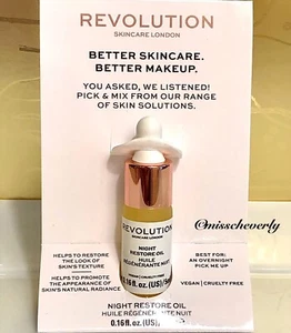 REVOLUTION Skincare NIGHT RESTORE OIL 5ml/0.16oz ~ MINI - Picture 1 of 1