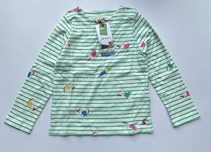 Joules Girls Harbour Long Sleeve Top - Green Stripe Horse - Age 6 Years *BNWT* - Picture 1 of 5