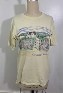 Camisa vintage Country Roads West Virginia Cottage años 90 mediana - Imagen 1 de 10