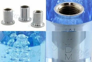 JDM Universal Octagon Crystal VIP Style Manual Bubble 150mm Shift Knob BLUE - Picture 1 of 3