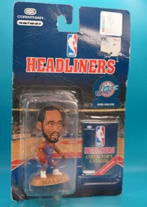 Karl Malone Utah Jazz 1997 Headliners Action Figure New On Card NBA Basketball  - Picture 1 of 2