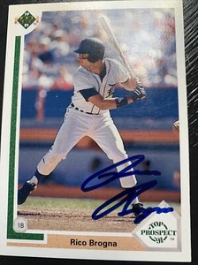 Rico Brogna 1991 Upper Deck autographed auto signed card Tigers #73 - Picture 1 of 3