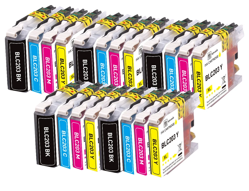 20 PK Premium Ink fits Brother LC203 Series MFC-J680DW MFC-J885DW MFC-J4420DW - Image 1 of 1