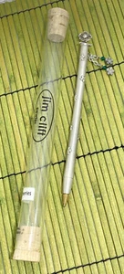 VTG Jim Clift Pewter Pen Pepperberries Handcrafted Coventry RI NEW Green Accent - Picture 1 of 9