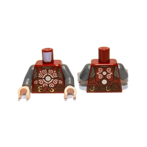 LEGO LotR - Minifigura, armadura de torso Eomer y patrón de hebilla de cinturón dorado Foto 1 de 1