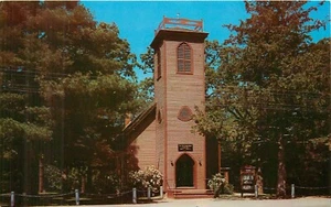 Kleine braune Kirche im Tal Nashua Iowa IA Postkarte - Bild 1 von 2