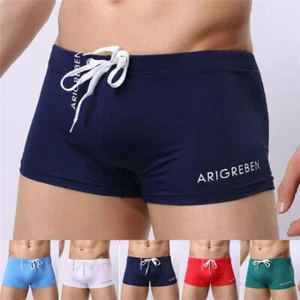 Mens Summer Swim Shorts Swimwear Swimming Trunks Underwear Boxer Briefs Pants UK - Picture 1 of 32