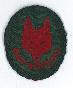 1960 UK/BRITISH SCOUTS - WOLF CUB SCOUT TENDERPAD INSIGNIA DE MEMBRESÍA (NEGRO B) - Imagen 1 de 2