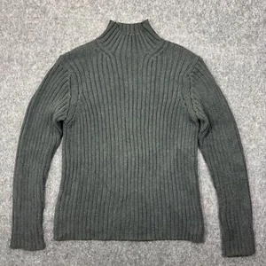 Gap Fisherman Pullover Herren Large grau schwerer Rippstrick Stehkragen L - Bild 1 von 7