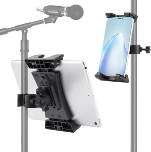 Microphone Stand Tablet Holder, Portable Ipad Mic Stand Mount, Universal Tablet - Afbeelding 1 van 7