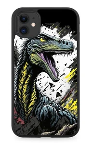 Cartoon Jurassic Velociraptor Rubber Phone Case Velociraptors Dinosaur Park DQ95 - Picture 1 of 2