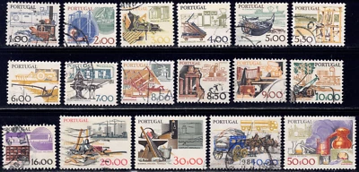 Portugal SC# 1361-1377 1978-83 - Artesanía de pesca - 17 estampillas diferentes - Usadas Foto 1 de 2