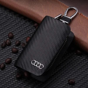 Bolsa llave fibra carbono modelo coche logotipo Audi - Imagen 1 de 3