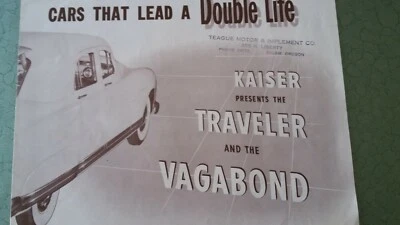 1949 KAISER TRAVELER AND VAGABOND brochure - Image 1 of 4