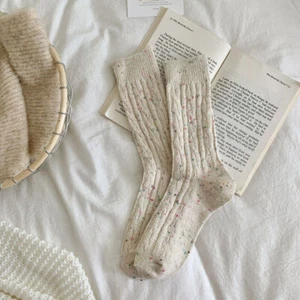 1Pairs Women's Thicken Socks Winter Warm Crew Socks Hosiery Wool Long Socks New - Picture 1 of 23