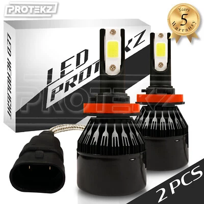 LED Fog Light Kit Protekz H8 6000K Bulbs for 2013-2015 Audi S4 - Image 1 of 4