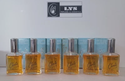 Charlie Eau De Cologne Fraiche 6 Flaschen X 50 Ml Natural Spray Vintage - Bild 1 von 4