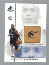 Courtney Alexander 2000-01 SP Game Floor Authentic Piece of Game Floor Card