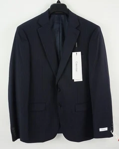 Nuevo Blazer Calvin Klein Malbin 42R Para Hombre Ajustado Azul Marino Elástico Lana Rayas - Imagen 1 de 9