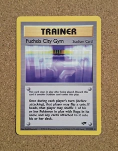 Fuchsia City Gym 114/132 - Tarjeta de Entrenador Pokemon Vintage Nintendo 1999-2000 WOTC - Imagen 1 de 3