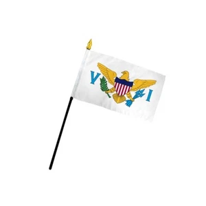 1 Dozen US Virgin Islands Flags 4x6in Stick Flag USVI Flag - Picture 1 of 1